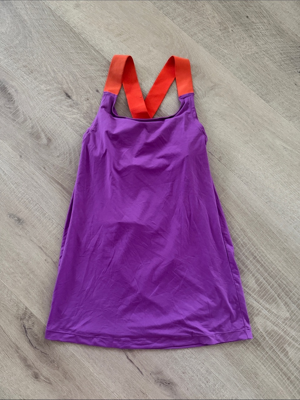 Merrell Purple Active Tank with Orange Crossback Straps size small